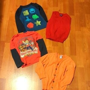 Boys 3T Sweater Vest Paw Patrol Long Sleeve Shirt Cardigan